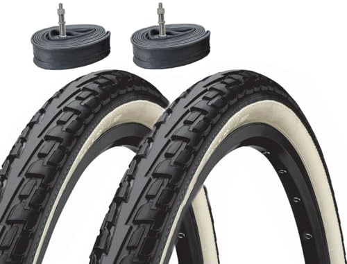 2 Stück Reifen 28 Ride Tour schwarz/weiß 47-622 28 x 1.75 Fahrradreifen + DV Schläuche