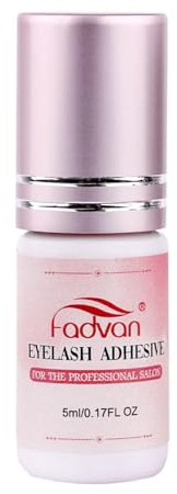 Blassrosa Wimpernkleber für Profis, schnelltrocknend (1 s), Sofortkleber für künstliche Wimpern, extra stark, zum Veredeln künstlicher Wimpern, FADVAN 5 ml