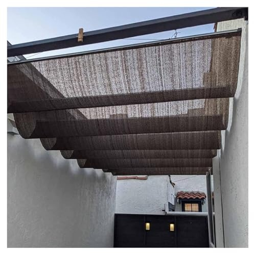 CVERTHAF Techo corredizo ondulado retráctil para patio, terraza, porche, red de parasol en forma de U, techo corredizo de toldo, techo flexible (ancho 2,4 x largo 6 m/W 7,87 x largo 6 m)