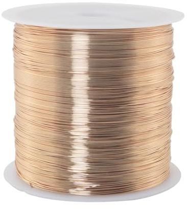 DGBRSM 28 Gauge Round Copper Wire 328 Feet/100M Jewellery Accessories Plant Stem Tying Line for Crafting Handicrafts