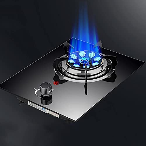 Fornello a gas a bruciatore singolo NG/GPL, cucina da incasso con griglia FFD e pentole in ghisa, classe energetica A