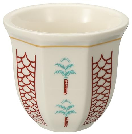 QUARKZMAN Taza De Café Árabe 8.5 oz Tazas De Cerámica Para Té Taza De Café Espresso Para Latte Cappuccino Leche Regalo Para Oficina Hogar Fiesta (Blanco/Rojo Estilo E)