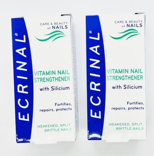 ECRINAL | Durcisseur Vitamine - Ongles Fragiles Mous Cassants | Lot de 2x 10ml | Répare Renforce et Protège en Profondeur | Silicium Provitamine B5 Zinc | Résultats Visibles dès 14 Jours | Soin Expert