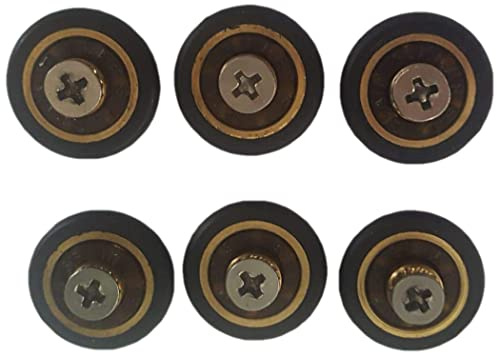 Anbobo: 6 unidades de ruedas con rodamientos de 20mm para repuesto de mampara de ducha corrediza, con tornillo M4. Tornillos incluidos