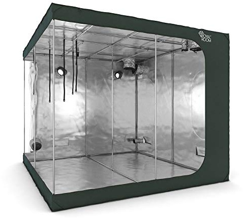 RoyalRoom® - Growzelt 240x240x200 cm - Indoor Gewächshaus - Starker Bezug, Waschbar, Lichtdicht - Rohrstärke 19 mm, Robuster Reißverschluss - Growbox, Grow Tent, Grow Zelt, Grow Box, Pflanzzelt C240