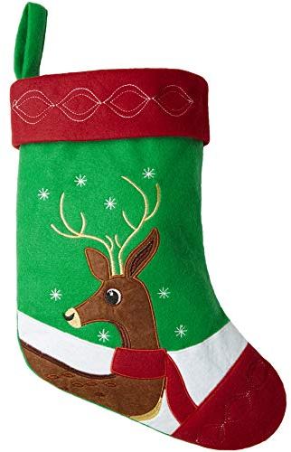 dressforfun 303312 Decorazioni Natalizie, Stivale di San Nicolò, Motivo di Cervo, Calza di Natale da Appendere
