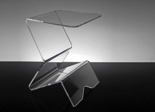 Slato Modernes Design aus transparentem Acryl, Dagmar (30 × 30 × H42 cm)