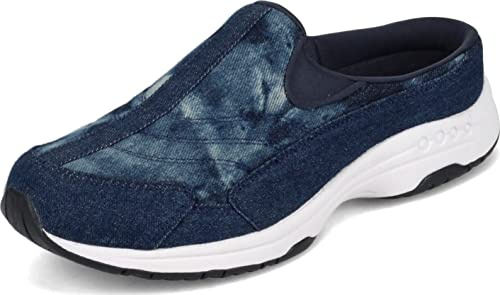 Easy Spirit Traveltime Mule Womens Slip On 8 BM US Dark BlueDenimTie Dye