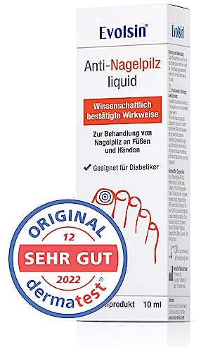 Evolsin® Anti-Nagelpilz Liquid I Wissenschaftlich bestätigte Wirkweise I Geeignet für Diabetiker I Medizinprodukt I Nagelpilz Nagellack für Füsse und Hände I Nagelhärter