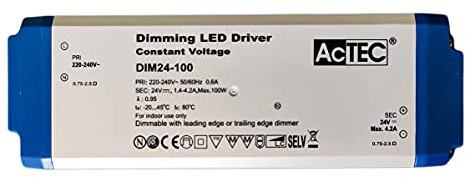 Netzteil Trafo dimmbar mit Triac Dimmer 24 V 100 W, direkt auf AC 220 V Phasenschnitt, konstante Spannung für LED-Streifen 24 V