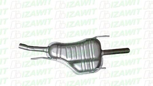 IZAWIT 21.273 Endschalldämpfer Hinten Kompatibel mit OPEL Astra G Caravan T98
