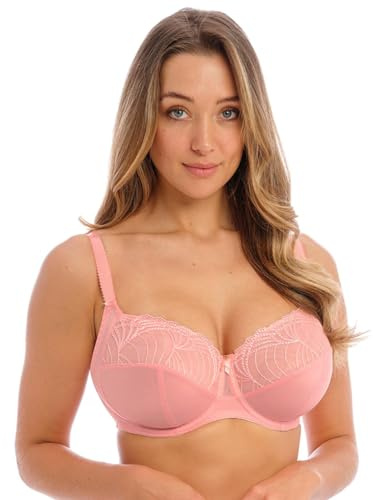 Fantasie Women's Adelle Underwire Side Support Bra Full Coverage, Sheer, Coral, 36DD