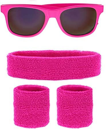 W WIDMANN MILANO Party Fashion - 80er Jahre Accessoires, Schweißbänder & Brille, Karneval, Faschingskostüme, Trainingsanzug Zubehör