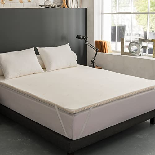 DODO - Surmatelas 3 cm - Memoryflex 140x190 cm - Mémoire de Forme Végétale | Soutien Morphologique & Confort Cocooning sur-mesure - Enveloppe Housse Stretch avec Zip Déhoussable - Blanc - Lavable 30°C
