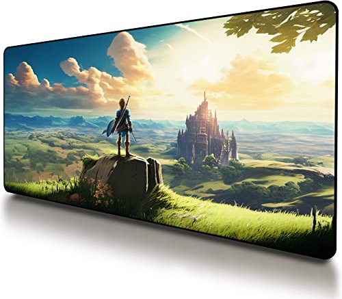 VNDL Zelda XXL Gaming Mouse Pad Extra Large Extended Non Slip Mouse Pad - Keyboard and Mouse Desk Pad, Anime Gaming Mouse Mat for Computer 31.5 x 15.7 in