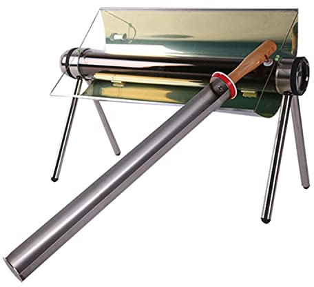 Cuiseur solaire portable à tube, four solaire multifonctionnel, barbecue solaire, poêle en acier inoxydable sans fumée, barbecue de camping à énergie solaire for les voyages, la randonnée, la fête de