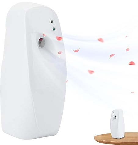 Automatisk luftfräschare, 300 ml 24 H 8/15/30 min badrum luftfräschare automatisk spray väggmonterad doftdispenser tid dimma spraydispenser för 30 kvm (inget batteri)