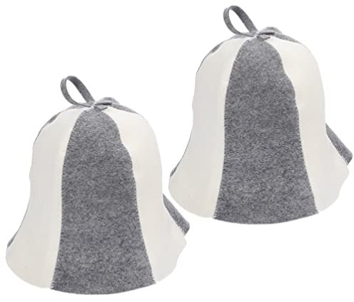 MAGICLULU 2Pcs Sauna Hat Sauna Vaporarium Hat Wool Felt Sauna Hat Absorbent Sauna Caps for Women Men