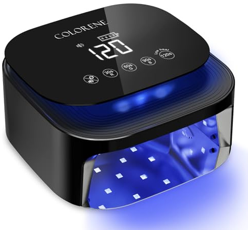 Trådlös UV LED-nagellampa, 60 W uppladdningsbar nageltork gel nagellampa, intelligent bilsensor LCD-skärm nagellampa, bärbar 30 pärlor LED-nagellampa med 4 timerinställningar