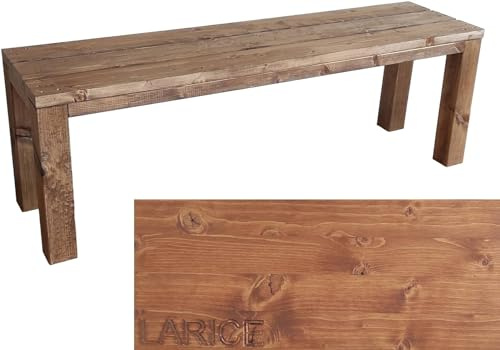 TOTAL WOOD 2012 Gartenbank Sitzbank Holzbank parkbank terrassenmobel für Innen und Außen geeignet Nach Maß verfügbar (Classic imp) (LÄRCHE, 120X38.5X50)