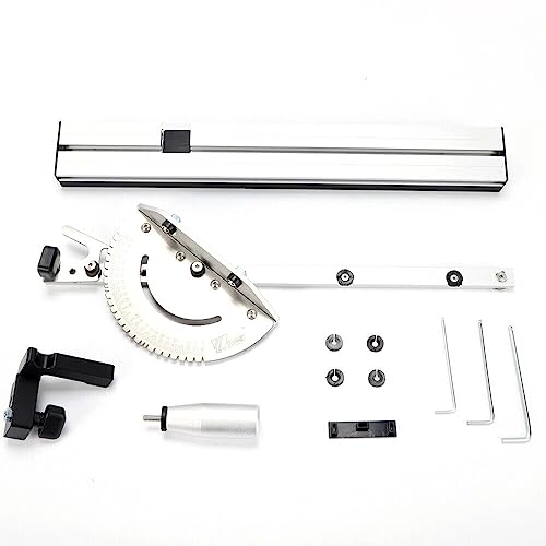 Scie circulaire de 450 mm - Jauge d'onglet pour scie de table, routeur, scie à onglet, kit de règle, kit de règle, accessoires de scie à onglet, règle, règle d'angle, règle