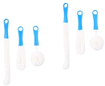 Mobestech 6pièces Brosse De Nettoyage Flexible Pour Bouteilles Brosse Multi-usage Pour Verres à Vin Et Carafes