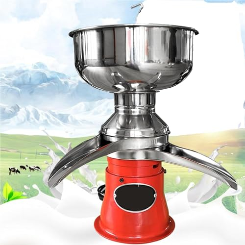Kadxyan Electric Cream Centrifugal Separator, Stainless Steel Milk Skimmer, Cream Butter Splitter, Milk Degreasing Machine, with 5L Bowl Capacity, for Dairy Farm Family, for Sheep Goat Cow Milk