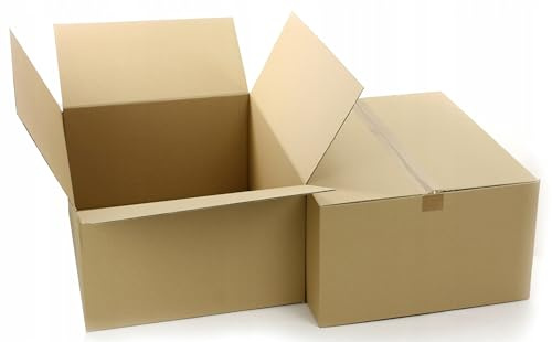 WePack 50 Stück Faltkarton 300x200x150 mm Versandkarton E-commerce Karton 1-Wellig 400G Braun Kartonage Verpackung Postkarton Versandschachtel Paket Päckchen
