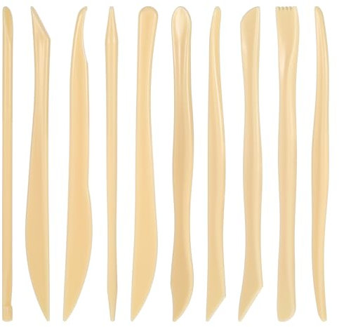 AOZUO 10 Stück Töpferwerkzeug, Ton Werkzeug Modellierwerkzeug Töpferset Drehscheibe Töpfern Tonmodellierwerkzeug Keramik Töpferei Schnitzwerkzeug zum Schneiden für DIY-Handwerk Töpfer Tonschnitz