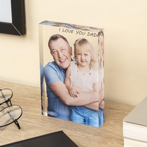 Wanapix | Fotoblock aus Acrylglas 15x10 | Transparent | Block personalisiert auf 1 Seite | Ideal als dekorativer Bilderrahmen | Acrylglasblock mit Fotoaufdruck