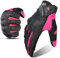 Motorradhandschuhe für Damen, mit Touchscreen, atmungsaktives Netzgewebe, rutschfest, für Motocross, BMX, ATV, MTB, Radfahren (Pink, M)