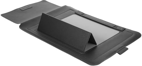 FONDOTIN Pu Läder Laptopväska Med Stöd För Tablet Pc Vattentålig Och Slitstark För Hem Och Resa För Bärbar Dator Och Tabletter