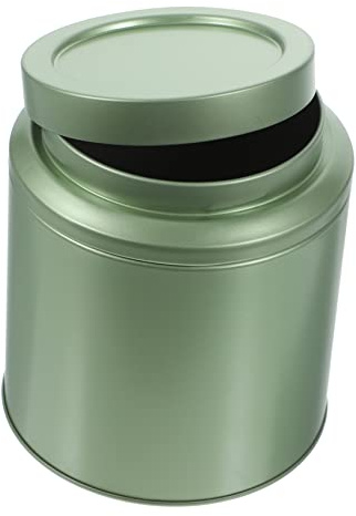 IMIKEYA Bote de Hojalata para Té Tapa, Verde Claro, Ahorra Espacio | Café y Flor de Té, Ayuda de Almacenamiento, Formato Compacto, Acabado Metálico