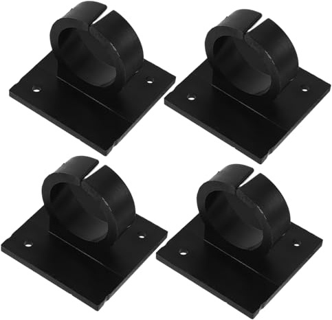 SOIMISS 4 Stück Schwarze Mikrofonklemme aus Kunststoff Special Shaped Praktische Befestigung für Handmikrofone und Mikrofonständer für Heimgebrauch