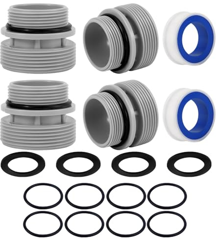 BOXOB 4560 Pool Hose Adapter Kit, Easy to Install Hose Fittings Above Ground Part Compatible with Intex Hayward Coleman Pool Filter Pump Adapter 40mm to 1 1/2 Inch Kit