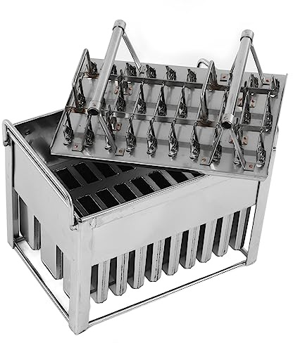Fockety Moldes para Paletas, 30pzas Moldes para Helados de Acero Inoxidable de Gran Capacidad, Reutilizables y Fáciles de Limpiar para Paletas, Helados y Gelatina