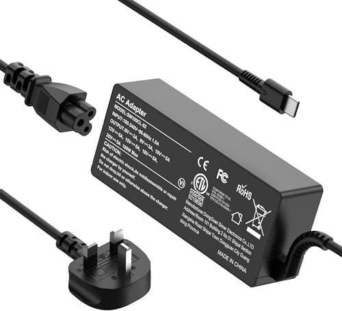 100W USB C Laptop Charger Power Adapter Compatible with Macbook Pro/Air 16 15 13 Lenovo ThinkPad/Dell XPS/HP Chromebook X360 Asus Acer Samsung Chromebook Fast Charger Type C and All USB-C Device
