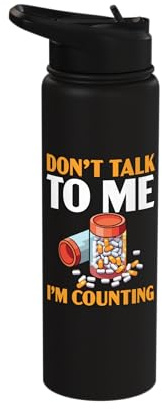 Pharmacist Prescription Pharmacy Tech Medicine Medical Stainless Steel Insulated Water Bottle