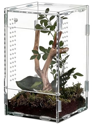 Recinto para Arañas Saltarinas: Hábitat De Arañas De Acrílico Transparente, Diseño De Bloqueo Seguro | Tarántula Y Terrario De Insectos Pequeños, Puerta De De Fácil Acceso, Vitrina para El Hog