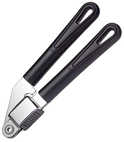 Westmark Prensa para Ajos con rejilla extraíble, Cromado, Longitud: 19,7 cm, acero/plástico, Gentle, Negro, 28362270