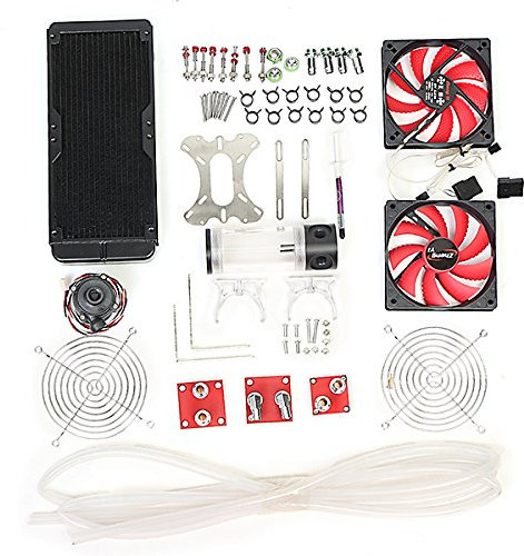Tutoy Pc Refrigeración Líquida 240 Kit De Radiador Depósito De La Bomba De La CPU Bloque De La Gpu Depósito De La Bomba De La Tubería Barb 3/8 ID