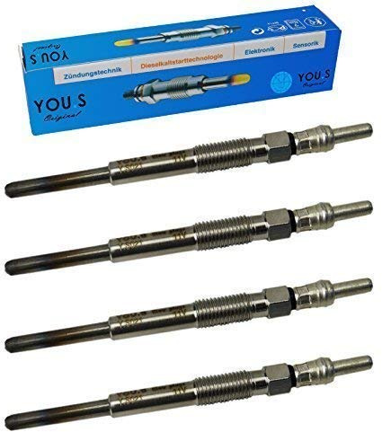 YOU.S Original 596099 Glühkerzen Länge 97 mm Spannung 11 V (4 Stück)