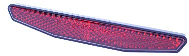 Motorrad Reflektor hinten rot 6-eckig 125x18mm selbstklebend Rückstrahler Katzenauge Roller Quad E-geprüft