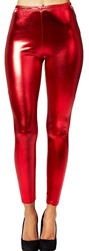 dressforfun Metallic Leggings Damen, glänzende Hosen Damen, High Waist Hose Damen, Glitzer Hose, Leggins Wet Look, Mode, Mermaid Kostüm, Karnevalskostüm Damen, Fasching, Karneval Kostüm