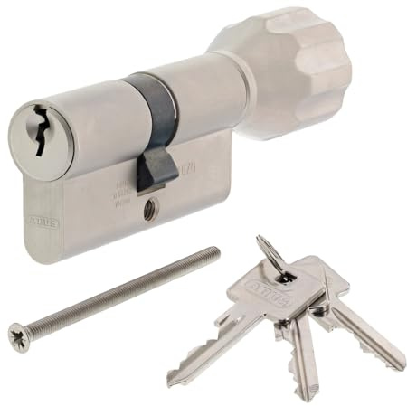 ToniTec Set aus einem Abus Türschloss Schließzylinder A93K mit Knauf + ToniTec Schloss Pflegespray 35/50K mm