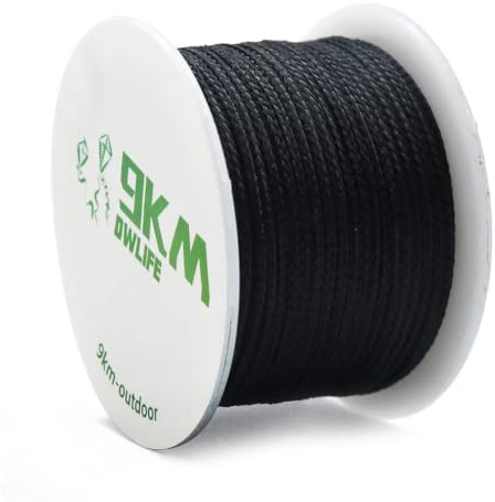 Schwarze, geflochtene Kevlar-Schnur, 22,7 kg ~ 816,5 kg, Angelhilfe, hohe Festigkeit, Zugfestigkeit, hitzebeständig, für Paracord-Schnur,