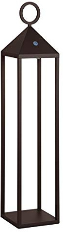 Lanterna moderna Pic Nic a led da 2,2W IP54 ricaricabile e dimmerabile h. 67cm corten