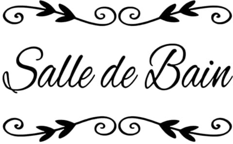 Adzif.biz Le sticker de decoration - Sticker Mural - Salle de Bain - Noir Brillant - 21 x 13 cm - Porte - Autocollant Porte