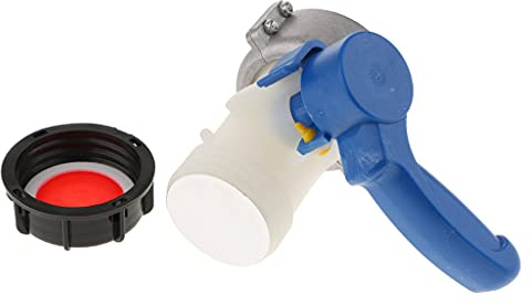 CENPEK IBC Adaptador de grifo de tanque IBC Adaptador de manguera de válvula de tanque de asas Adaptador de drenaje Piezas de conector de grifo de jardín Manguera de salida de grifo (75 mm)