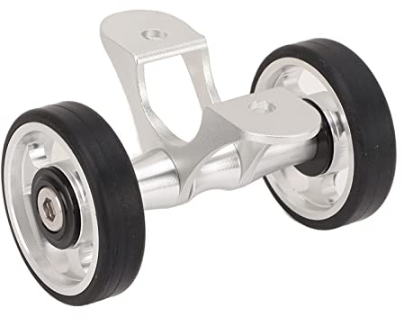 Fahrradschutzblech Easywheel Ersatz, Doppelrad Schutzblechrollen für Brompton Faltrad(Silber)